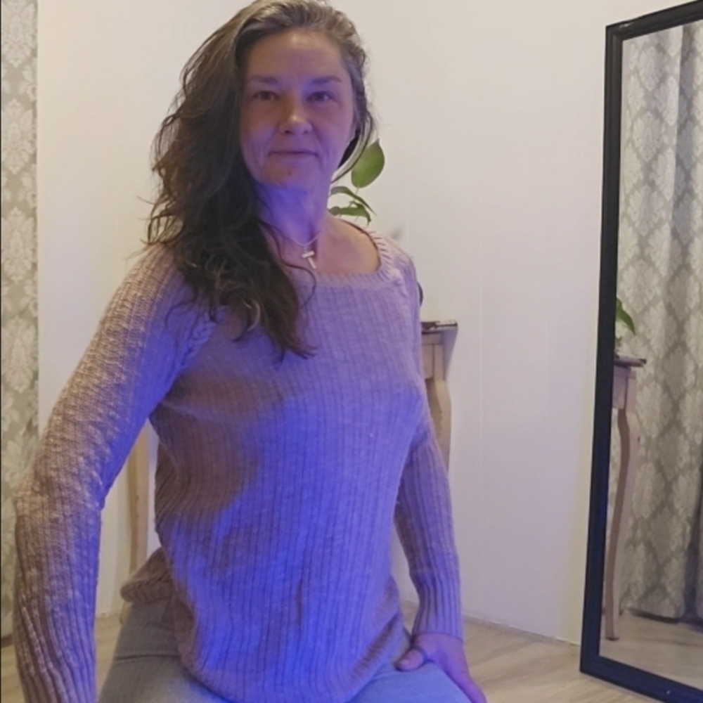 Pink Republic Women's Ribbed Knit Sweater - Light Brown